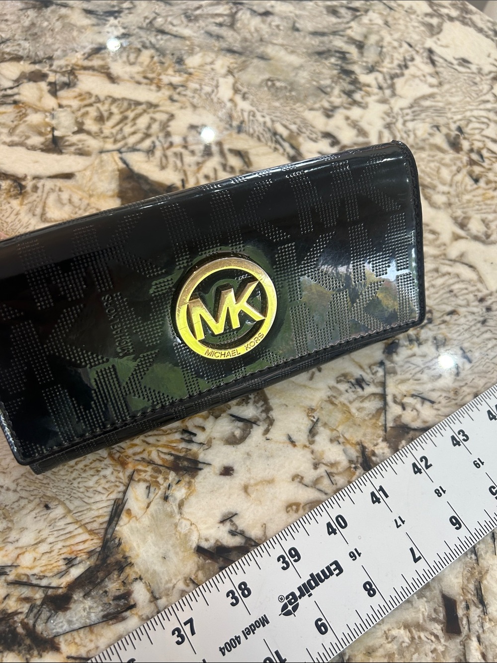 Michael Kors Black Signature Fulton MK Logo Wallet